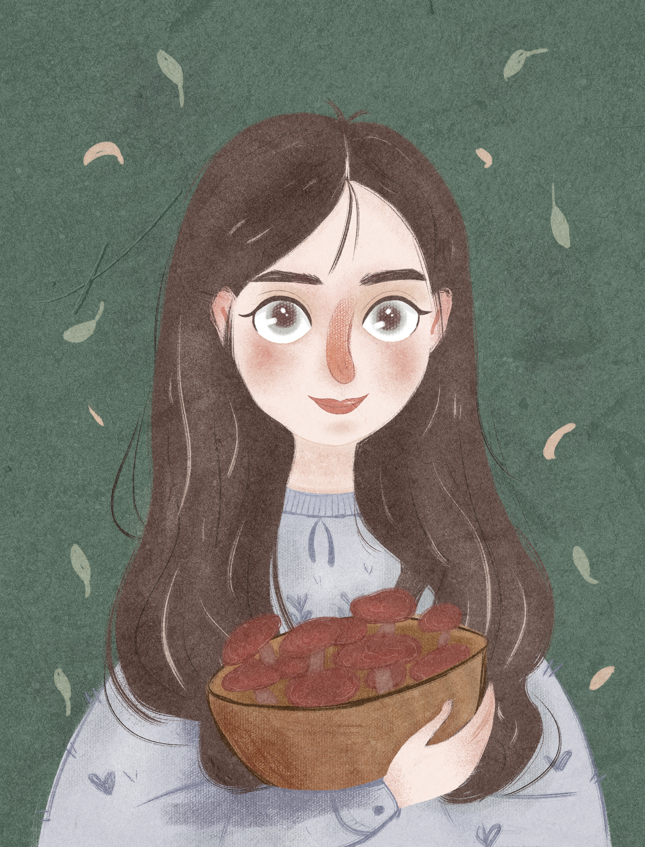 人物头像手绘插画