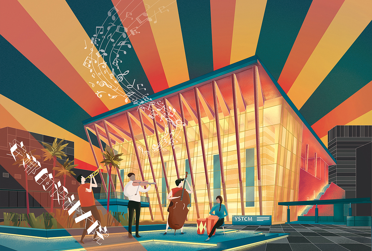 新加坡国立大学建筑插画+周边纪念品 1/3