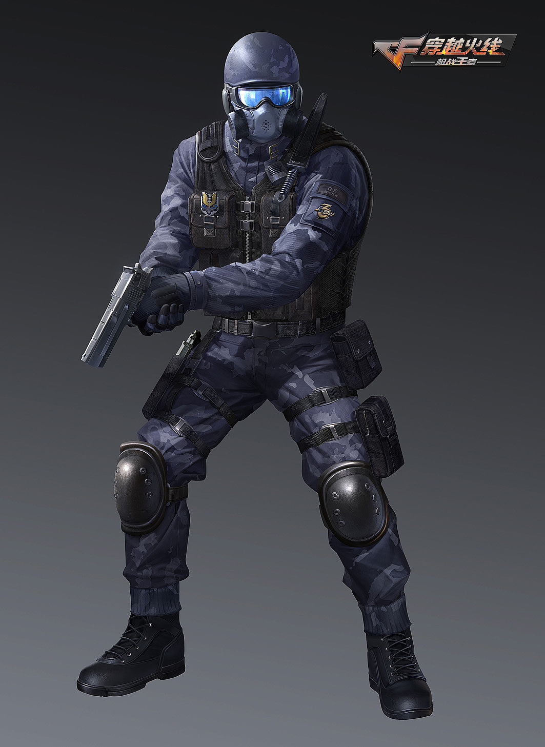 为游戏《穿越火线》创作的角色立绘和宣传海报