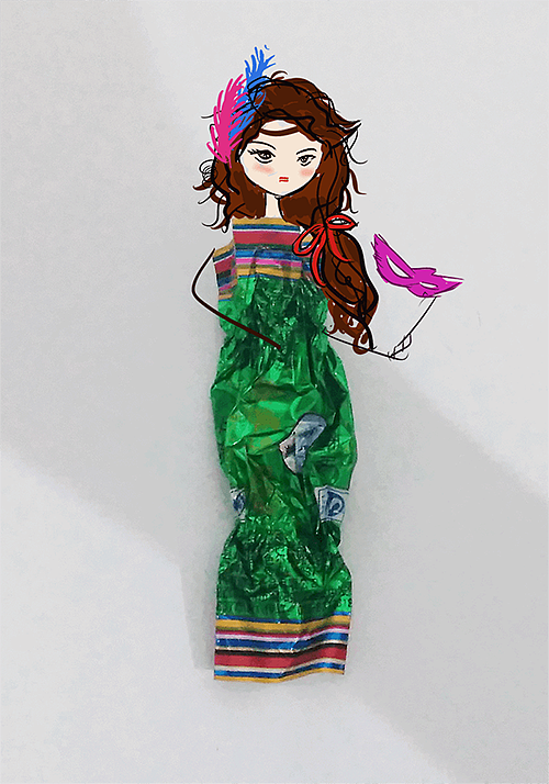 用糖纸画的小创意