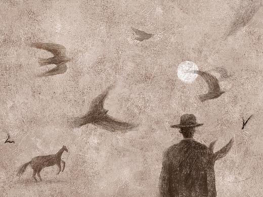 《月亮升起像一匹枣红马》