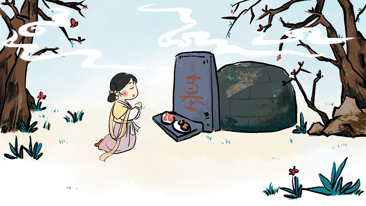 清明节（图ZMjg4MDE4ODIw） - 儿童插画 - 站酷设计师疯帽子子原创素材 - 站酷ZCOOL