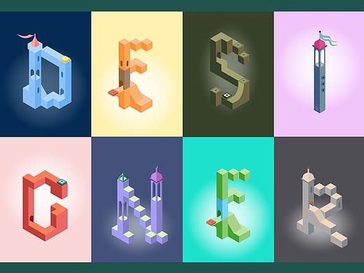 纪念碑谷立体字