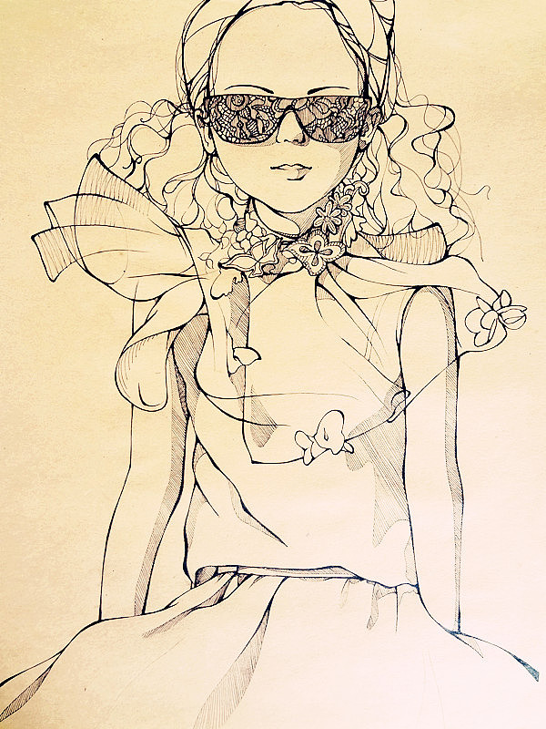 卷发卷卷地眼镜女女