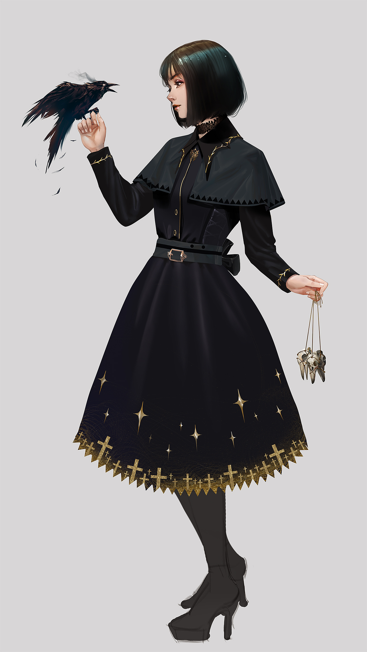 看到一个好看的小姐姐，有灵感画了一张图（图ZMjYxMTY2MjI0） - 商业插画 - 站酷设计师Peter肖吉原创素材 - 站酷ZCOOL