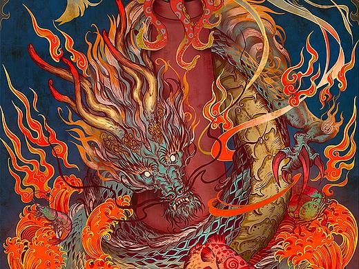 「龙锅」主题插画