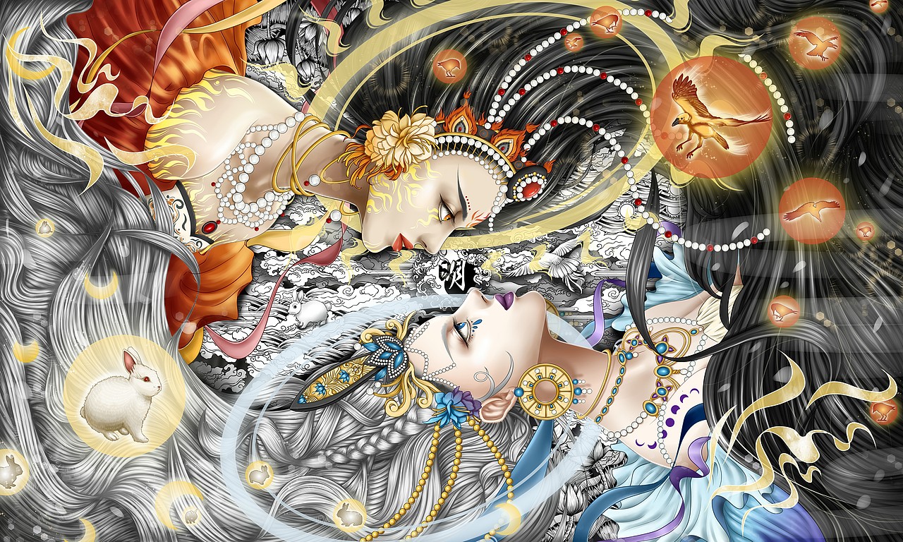 《肆荒》—神话主题古风插画（图ZMTYyMjc3MDQw） - 创作习作 - 站酷设计师一颗大肥豆原创素材 - 站酷ZCOOL