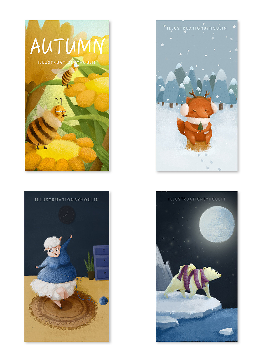 原创 | 一点温暖（图ZOTk2Mzk2NjQ=） - 商业插画 - 站酷设计师侯顺顺原创素材 - 站酷ZCOOL