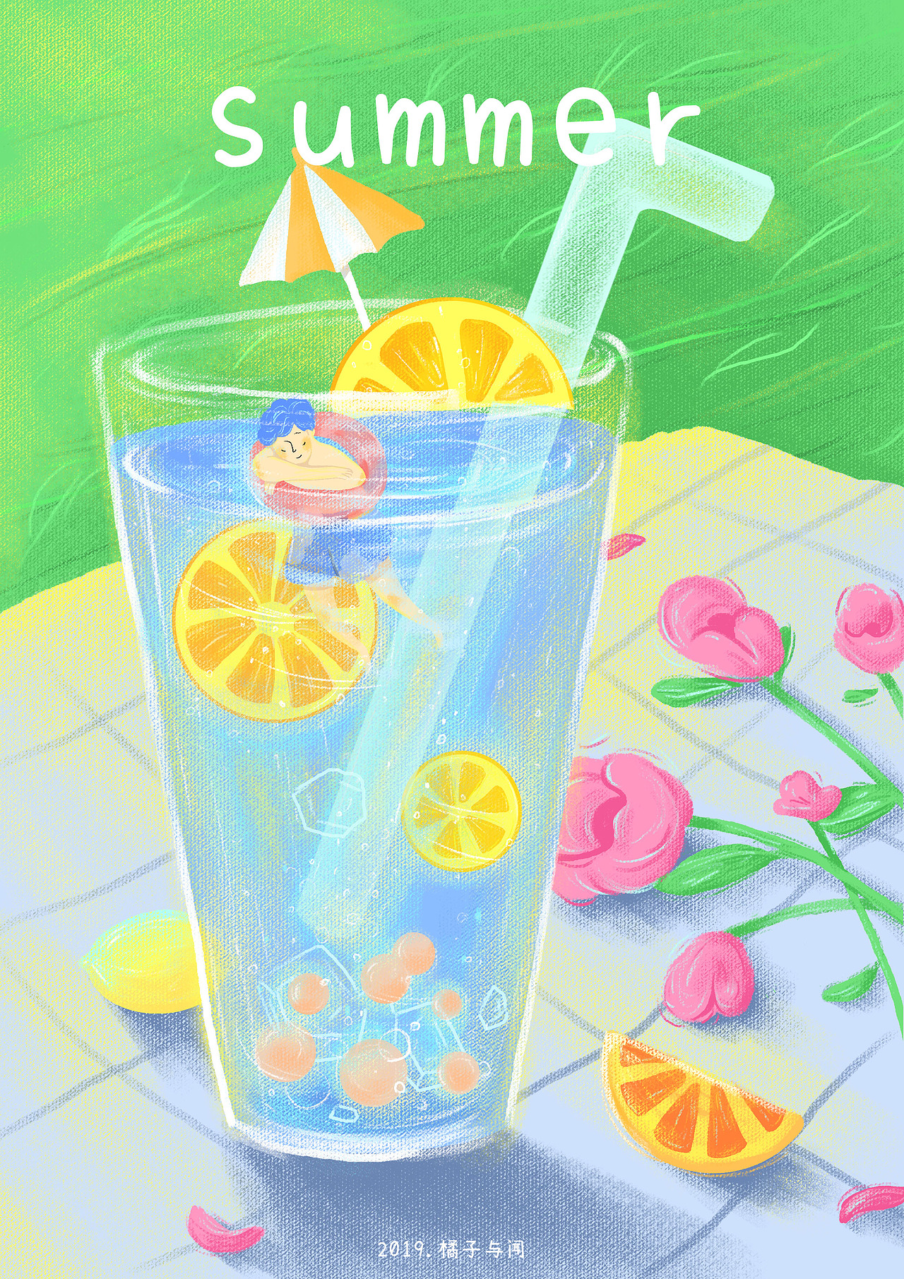 夏季里来一杯奶茶再适合不过，甜甜一夏。