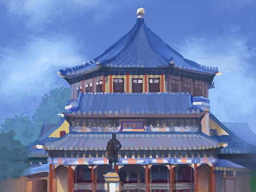 旅游景点商业插画