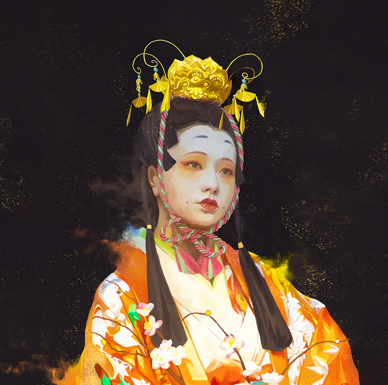 厚涂练习-三月三上巳节女孩娃娃（图ZMjQ2NTExNjU2） - 创作习作 - 站酷设计师MRcake原创素材 - 站酷ZCOOL