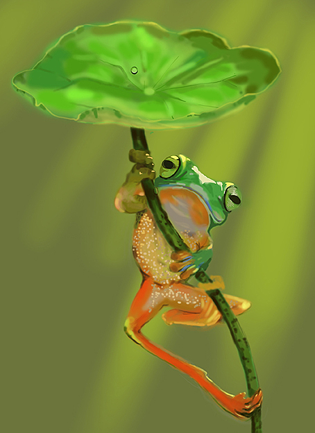 快乐的一只小青蛙