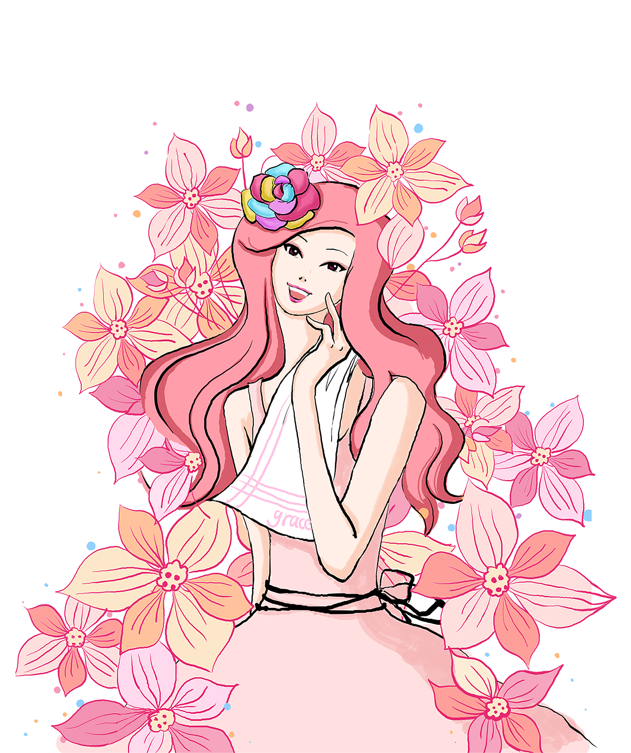 洁丽雅美丽女人毛巾系列做的插图