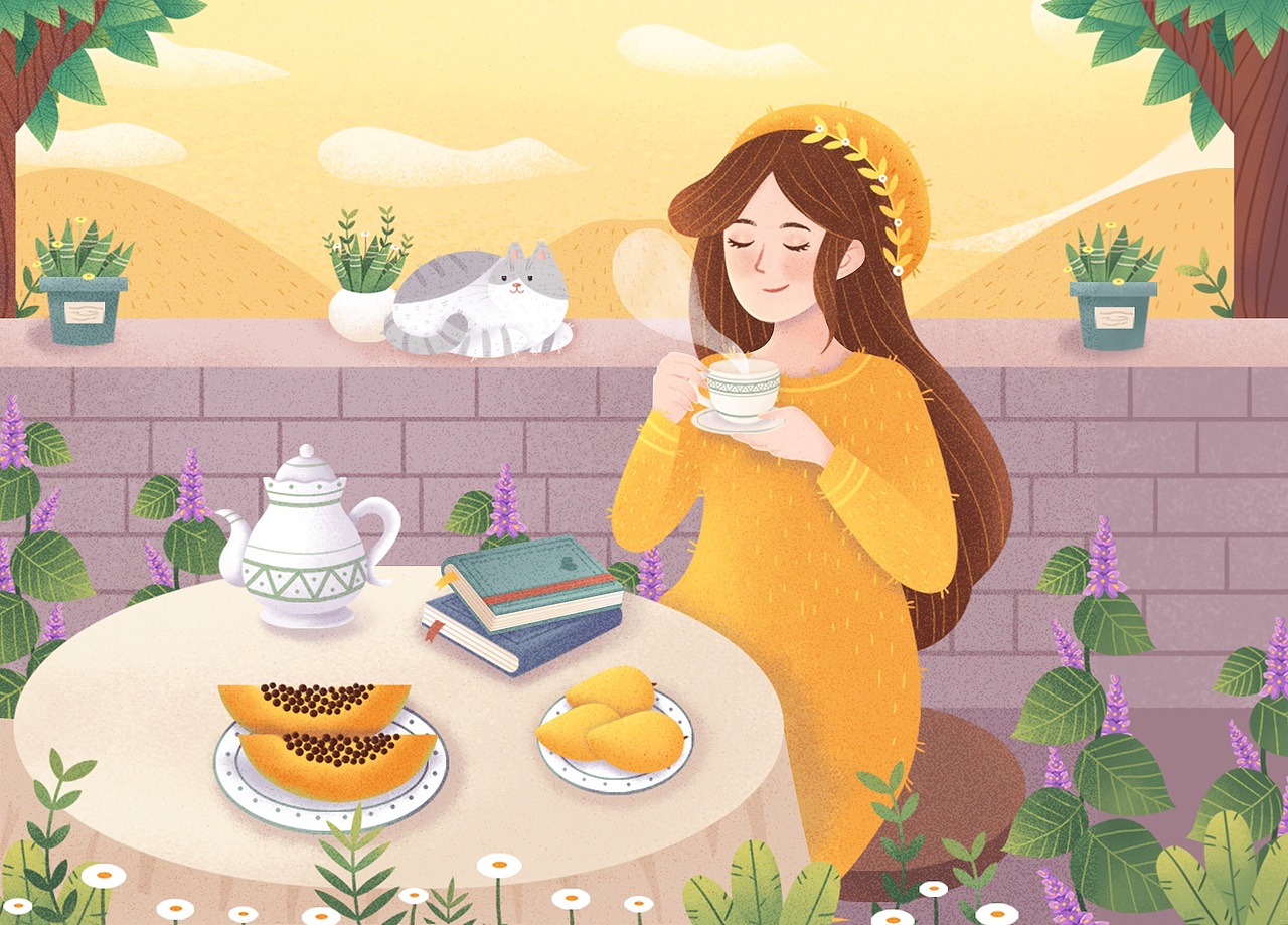 代餐粉包装插画设计