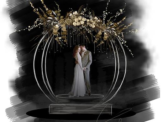 暗黑系婚礼场景