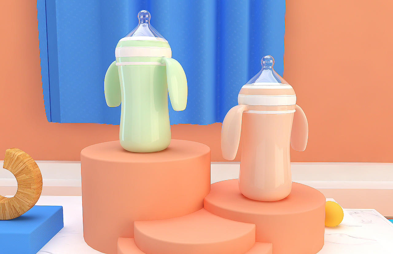奶瓶c4d效果图渲染