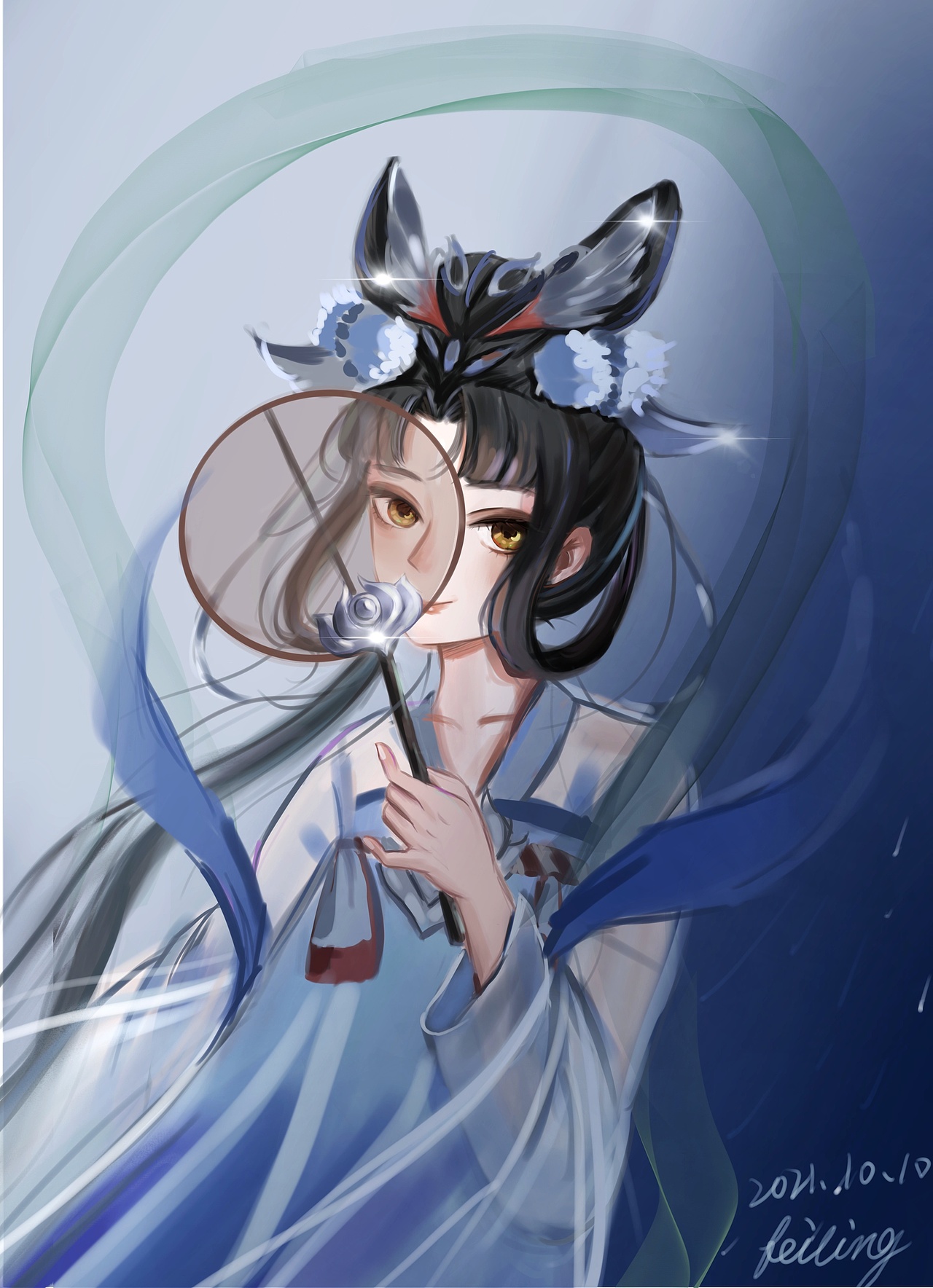 王者荣耀嫦娥如梦令皮肤_徽泠-站酷zcool