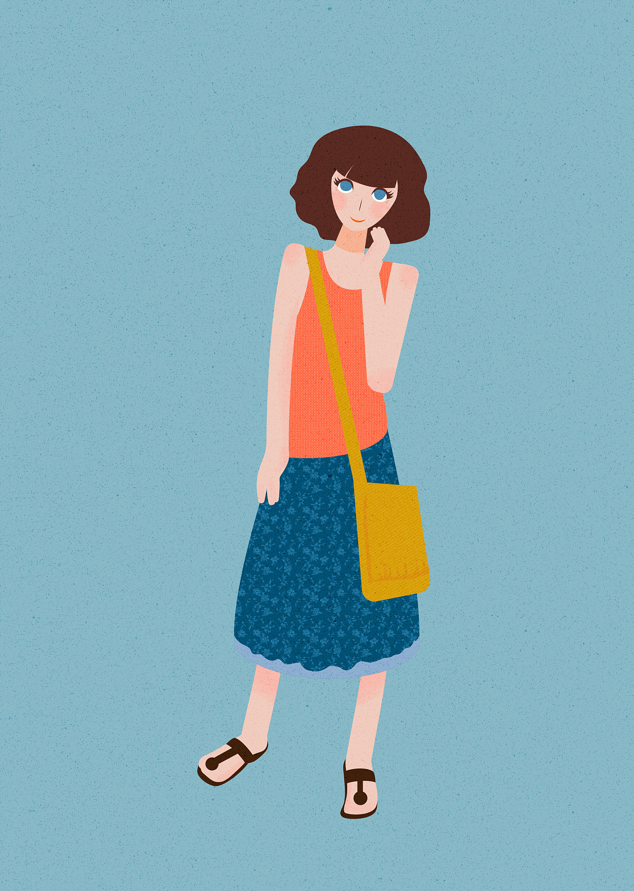 扁平化人物训练|插画|创作习作|幻象梦屿 - 原创作品 - 站酷 (zcool)