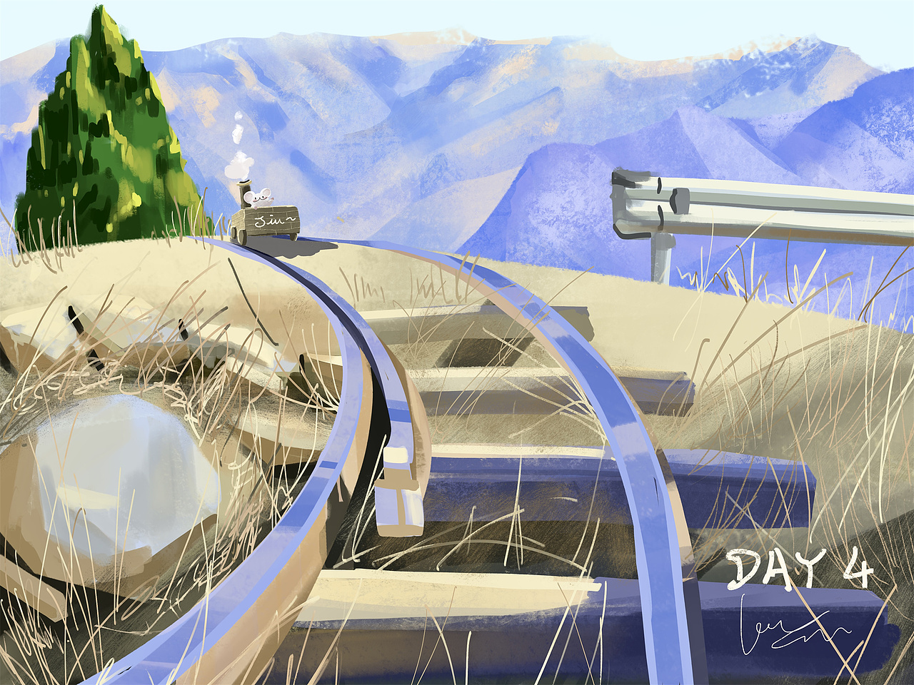 60Days 色彩速涂 | 胖白鼠的日常