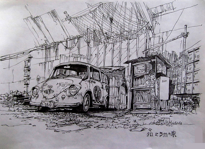 恶童场景-铅笔手绘临摹