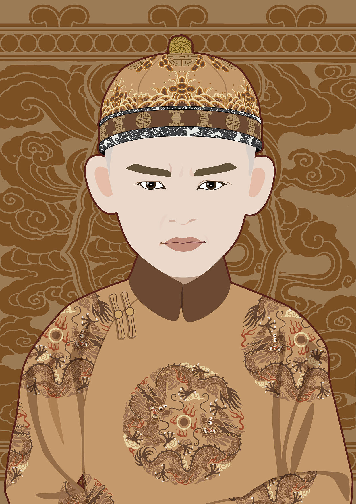 《延禧攻略》-皇上（图ZMTQyMDI0MjEy） - 单幅漫画 - 站酷设计师涵宇Louis原创素材 - 站酷ZCOOL