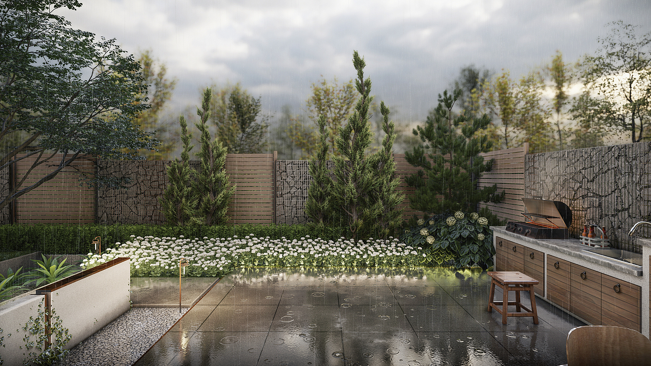 雨水庭院（图ZMjgyODM5NTM2） - 景观设计 - 站酷设计师ybb行到水穷处原创素材 - 站酷ZCOOL