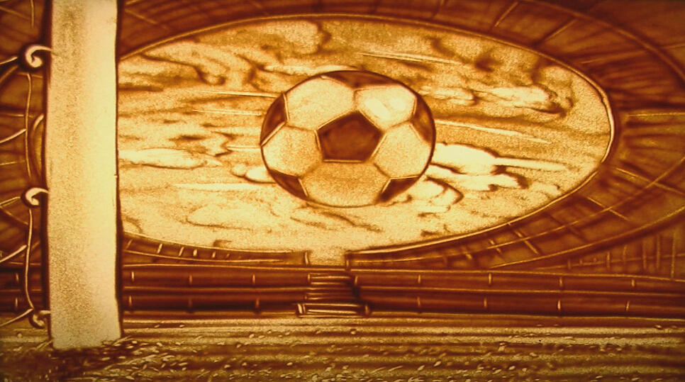 2014巴西世界杯足球沙画（图ZMTcwNTQwMzY=） - 短片 - 站酷设计师逆时针沙画原创素材 - 站酷ZCOOL