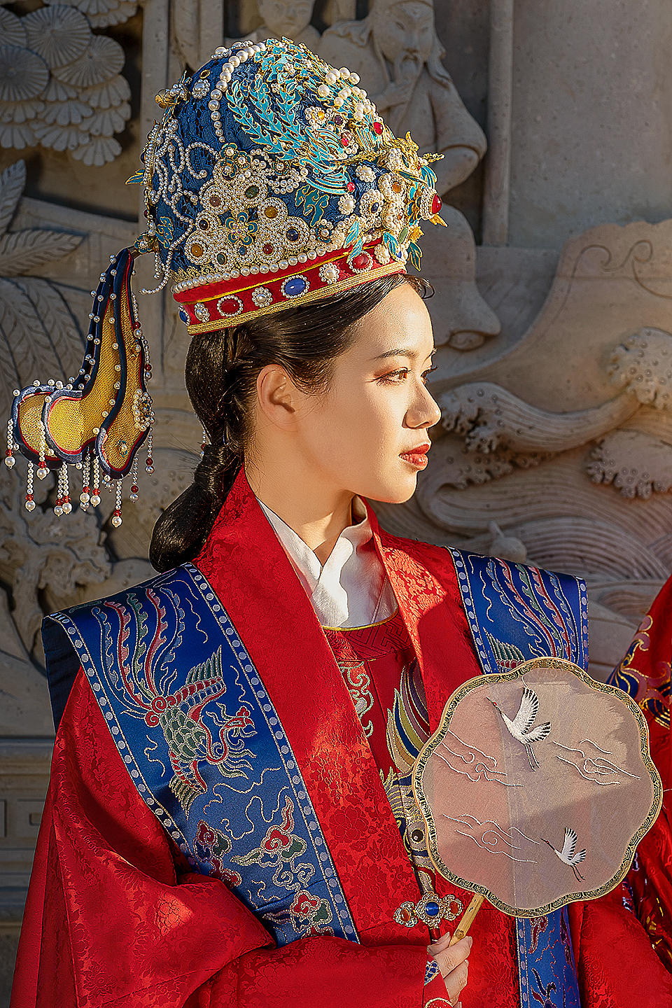 汉服摄影凤冠霞披