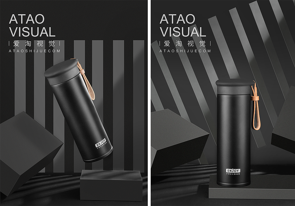 男士商务杯 保温杯拍摄 日用家居 | 凡仟文化