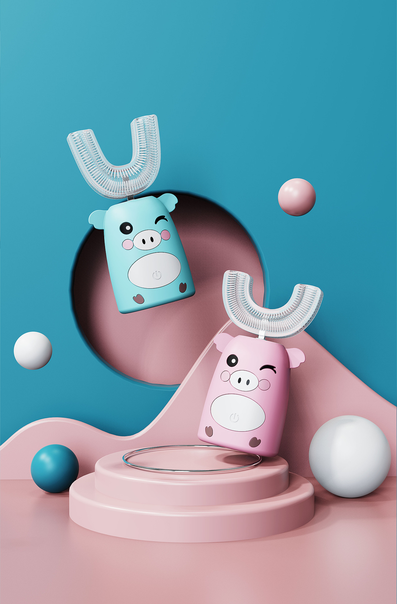 儿童牙刷建模渲染