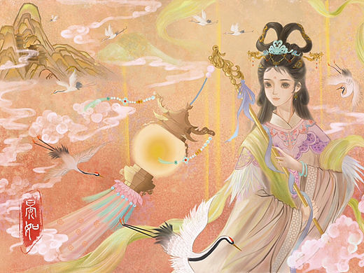 羽衣常带烟霞色，哪管人间桃李花