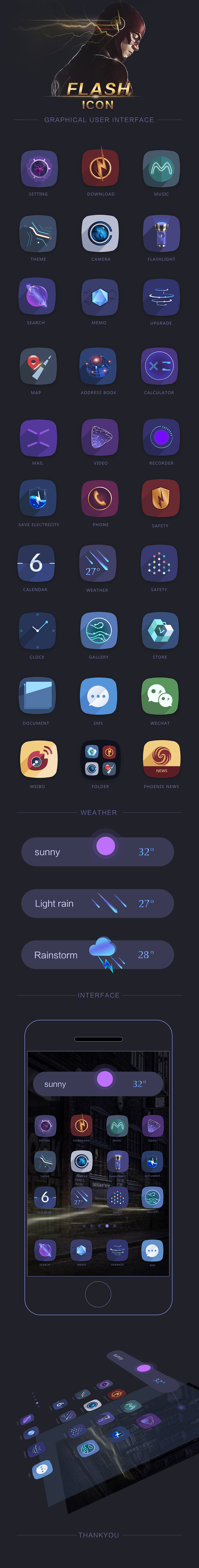 闪电侠icon设计gui（图ZNTgxMTgwNjg=） - 主题/皮肤 - 站酷设计师xinmaijia原创素材 - 站酷ZCOOL