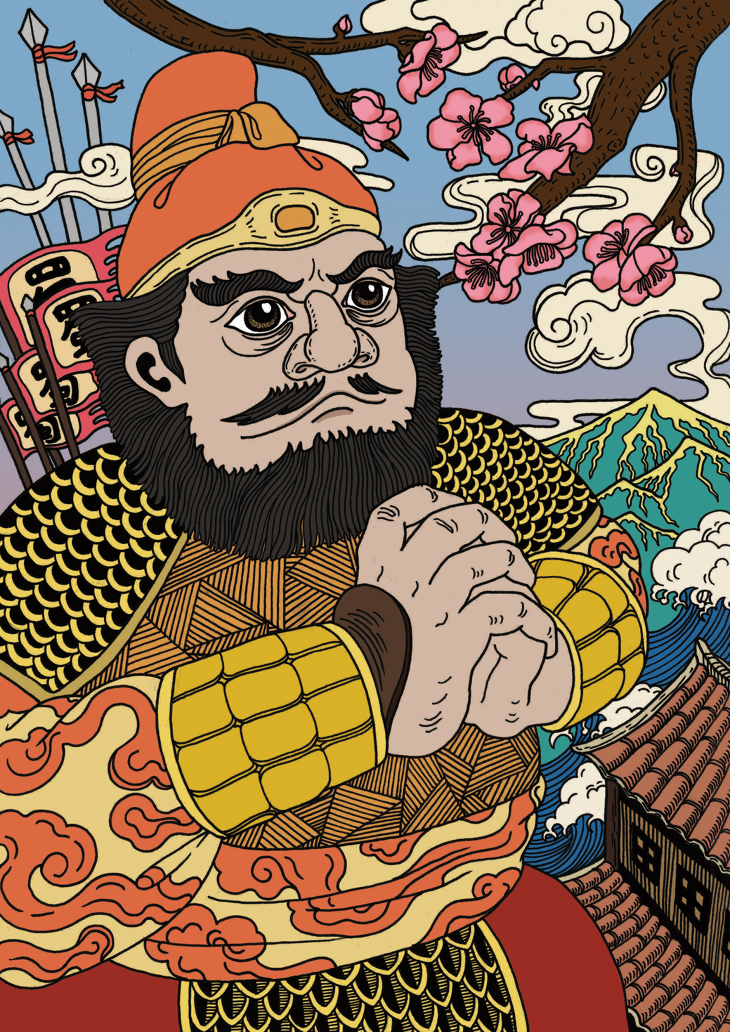 三国人物形象插画设计