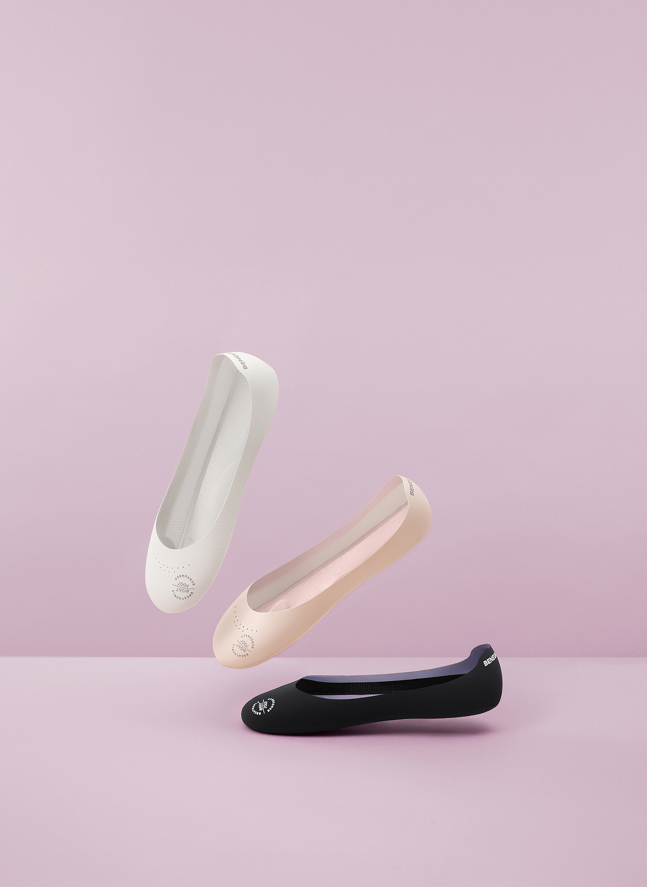 女士船袜创意图拍摄