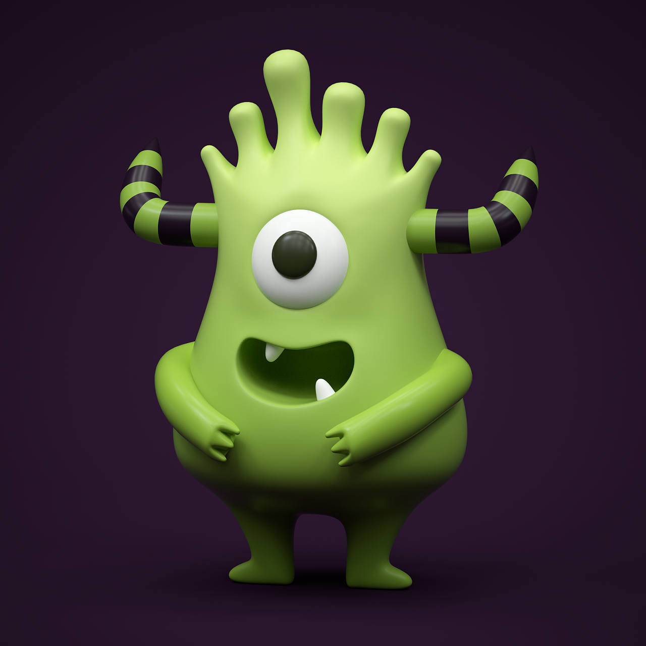 c4d小怪物|三维|人物/生物|马老师007 - 原创作品 - 站酷 (zcool)