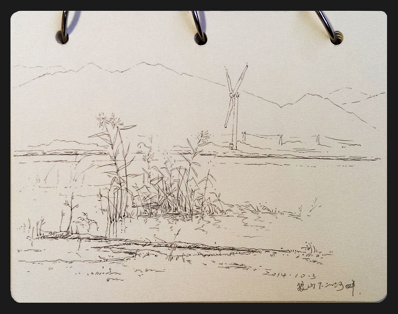 河北狼山下的河畔