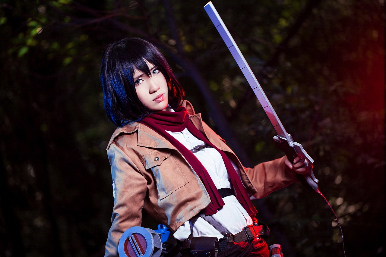 cosplay进击的巨人三笠