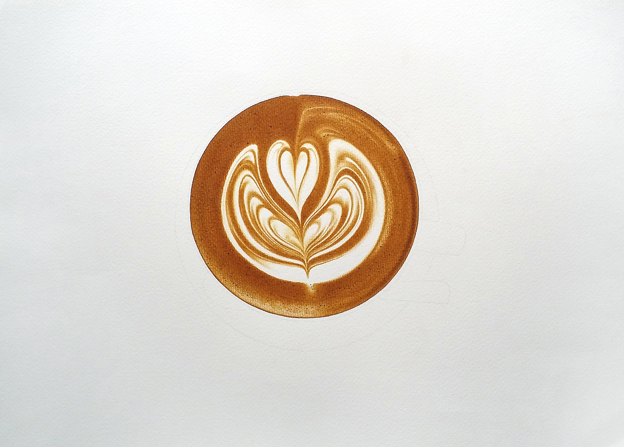 彩铅插画—Latte（图ZMzQ2MzU0MjQ=） - 绘画 - 站酷设计师面包超人zZ原创素材 - 站酷ZCOOL
