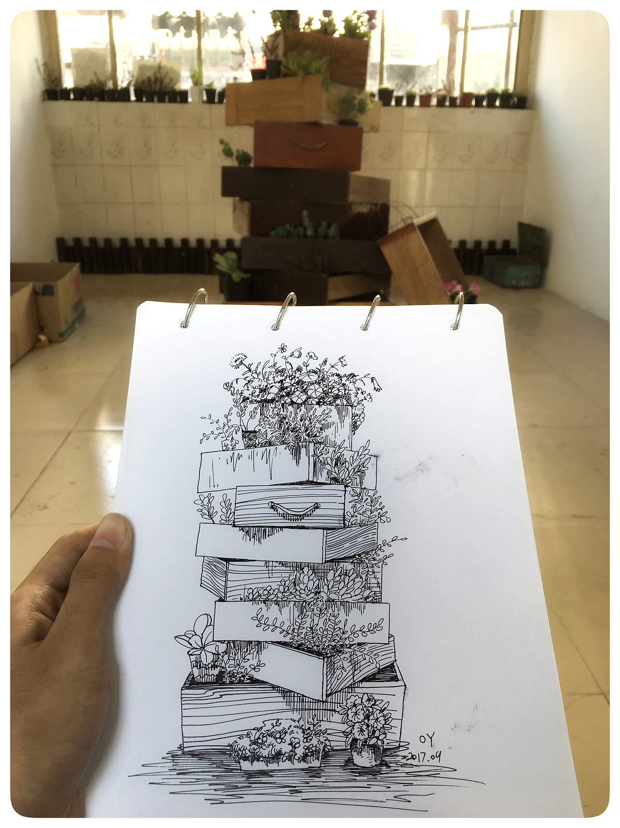 参加2017北京国际设计周活动【新白塔寺再生计划】
<br>画了这张速写