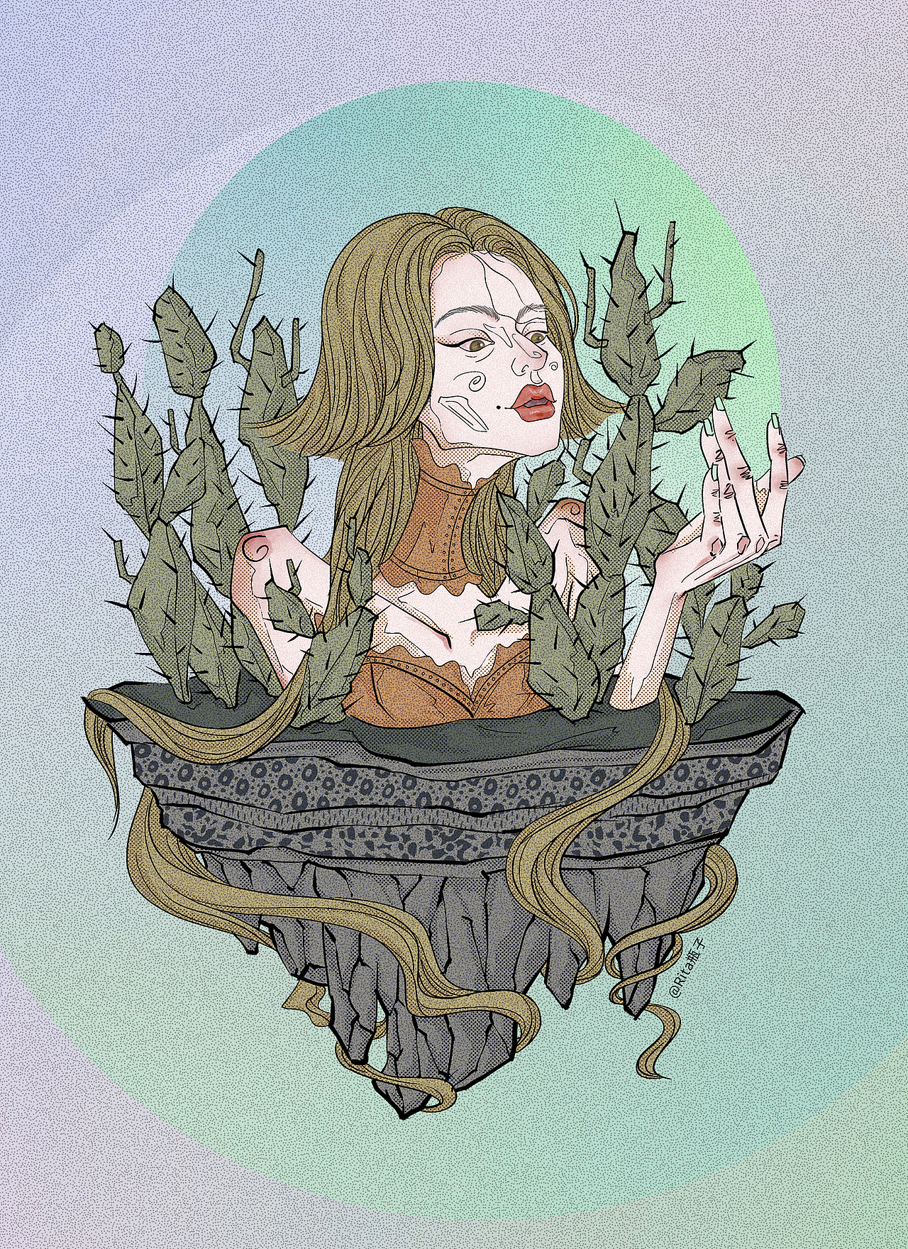 五行-金木水火土（图ZMTk5NjM5OTcy） - 商业插画 - 站酷设计师Rita瓶子原创素材 - 站酷ZCOOL