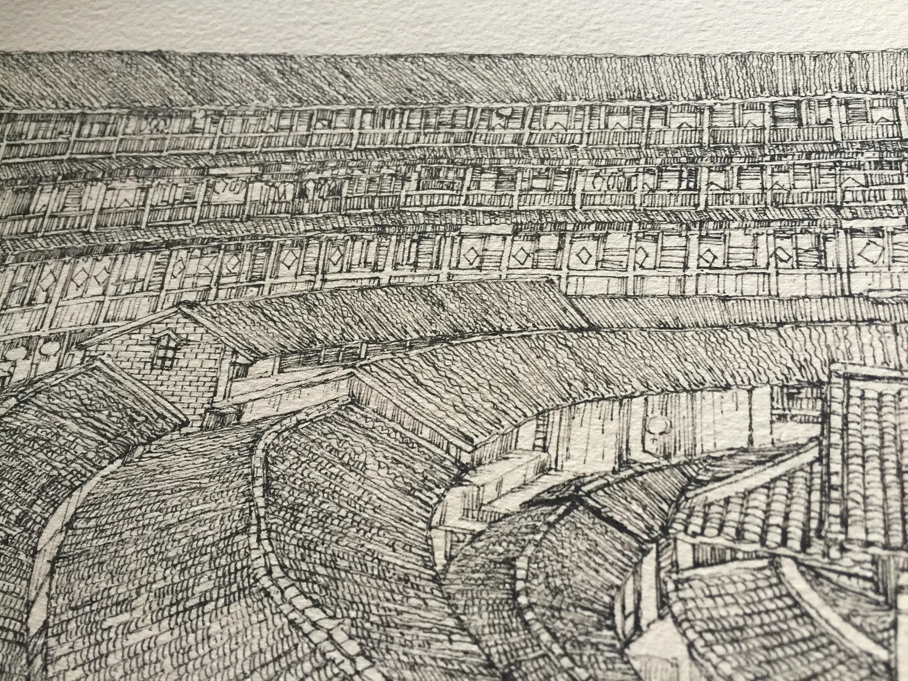 手绘大鱼海棠场景 土楼