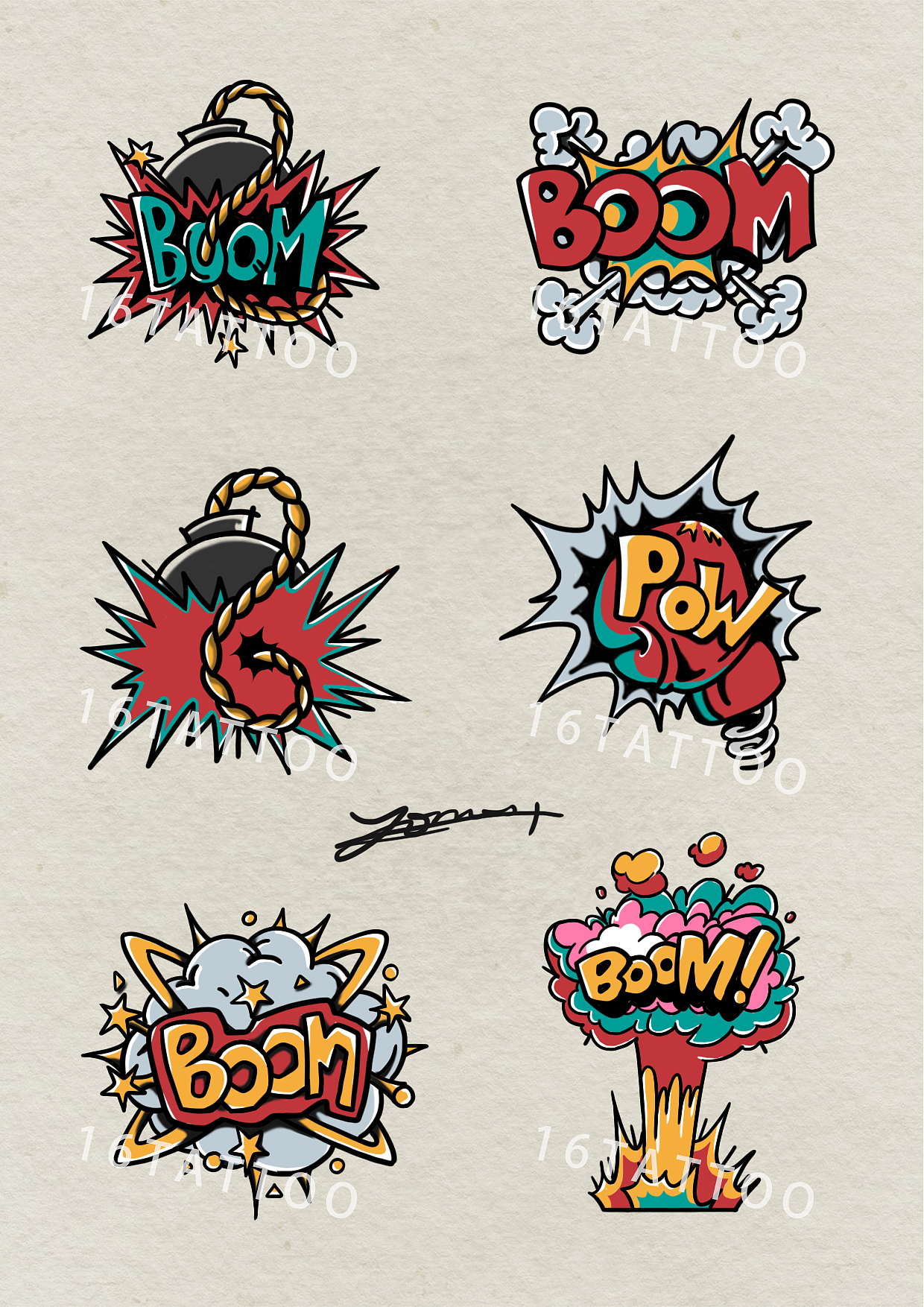 Old school 炸弹boom（图ZMjAxOTgxNDg4） - 新锐潮流插画 - 站酷设计师鐘斯Jones原创素材 - 站酷ZCOOL