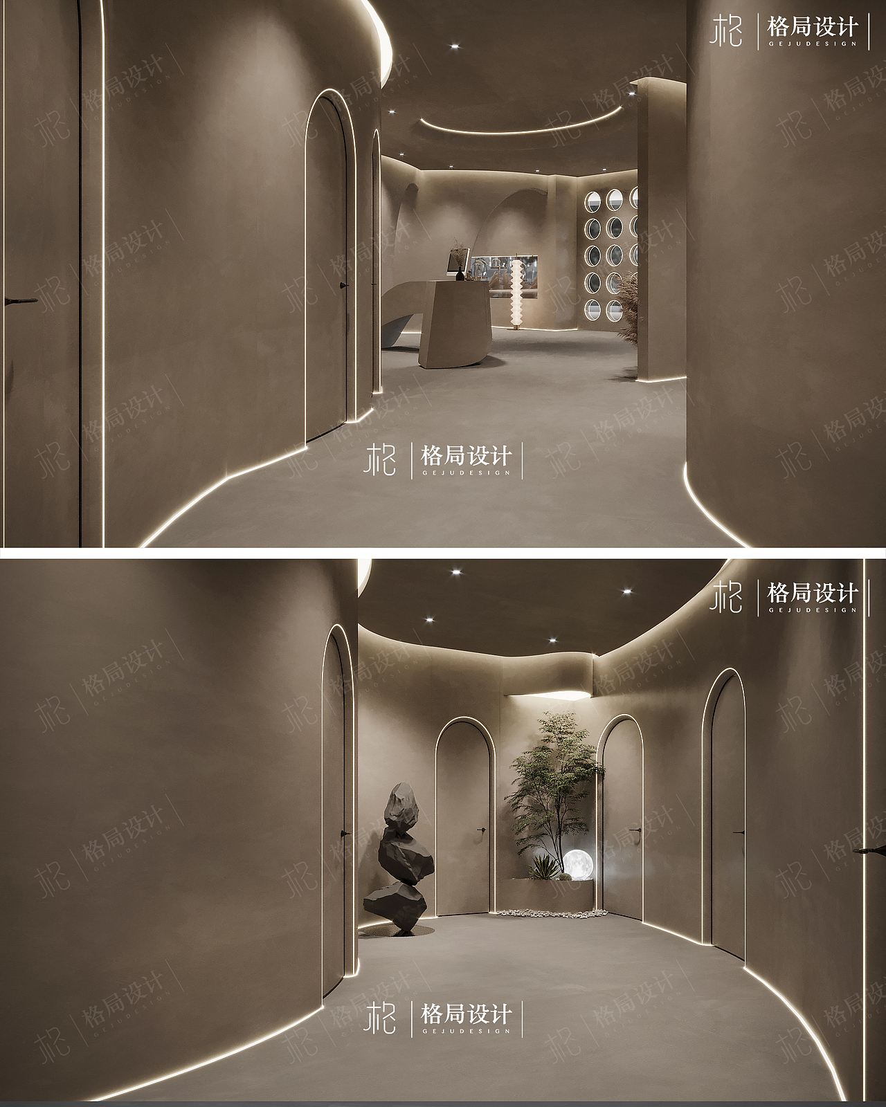 侘寂风皮肤管理中心（图ZMjY3NTgxNTA0） - 商业空间设计 - 站酷设计师格局设计原创素材 - 站酷ZCOOL