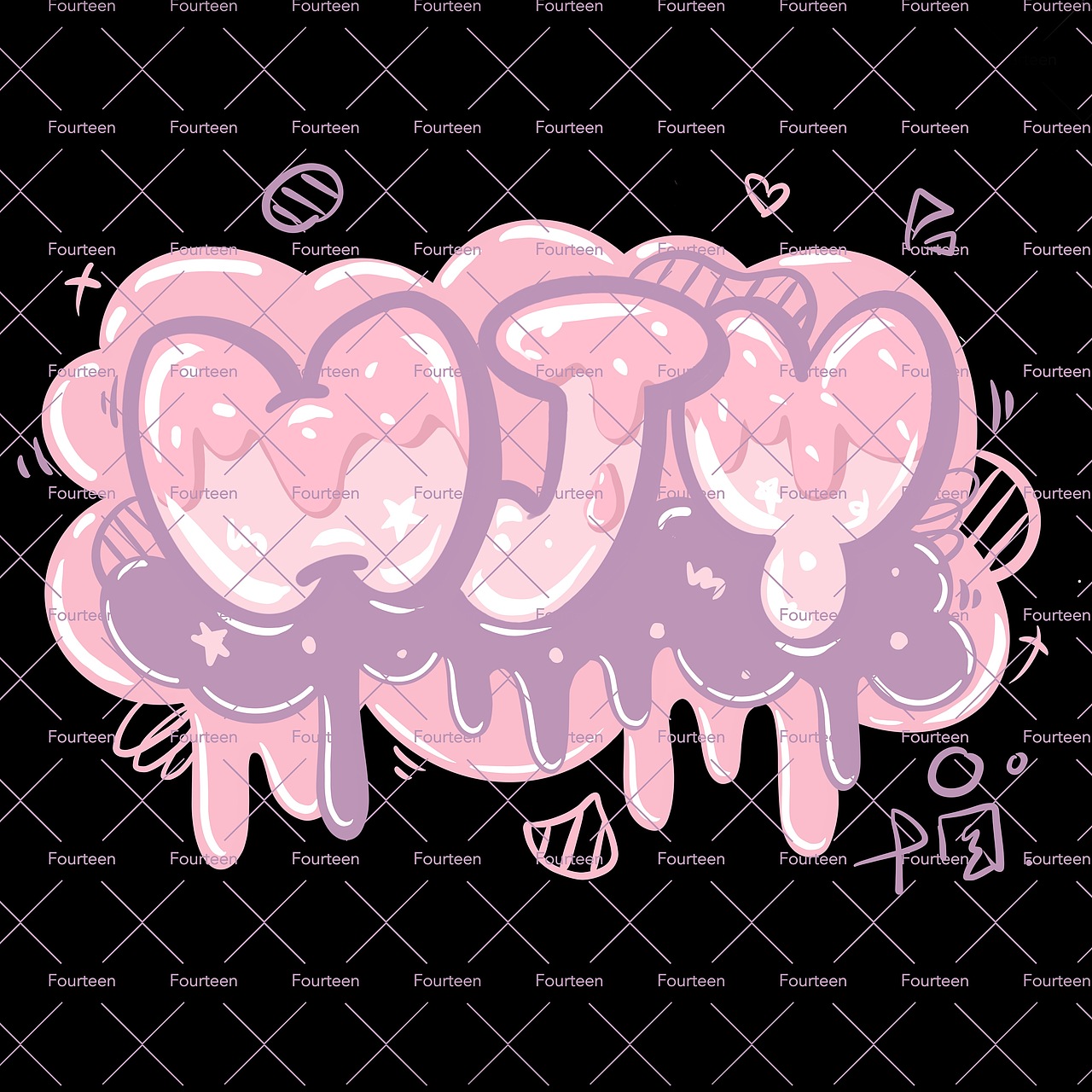 字母涂鸦（图ZMjI5NTE0ODM2） - 新锐潮流插画 - 站酷设计师没有舍曲林原创素材 - 站酷ZCOOL