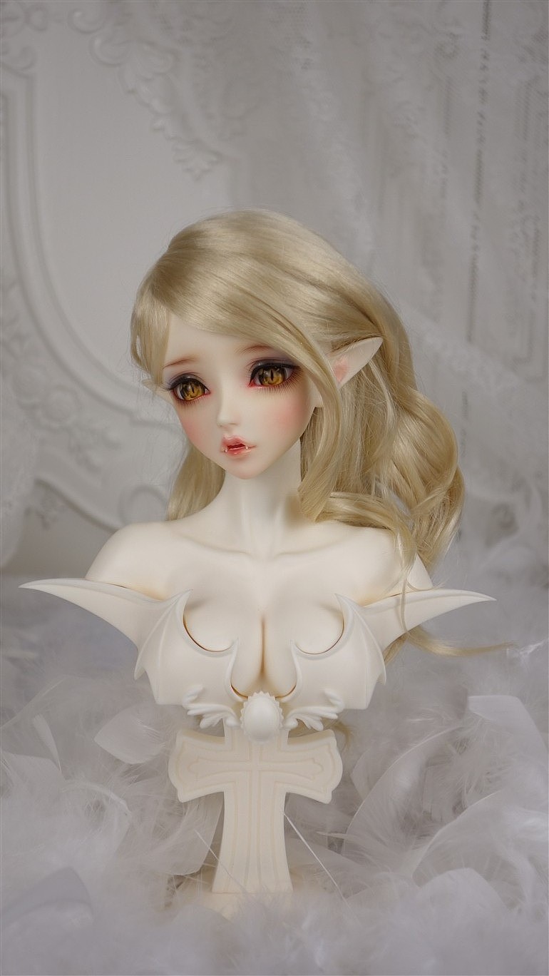 吸血鬼 lisa 三分bjd娃娃 头雕&胸台 3d建模,3d打印原型制作