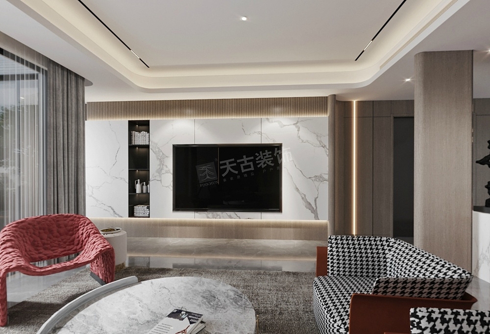 本案例为重庆龙湖揽境轻奢风格大平层装修设计,业主追求时尚潮流,经过交流最终风格定义为轻奢风格,以极致简约风格为基础,通过一些精致的软装元素来凸显质感
<br>同时也浓缩着意想不到的功能与细节,从而彰显一种高质量高品质的生活方式.