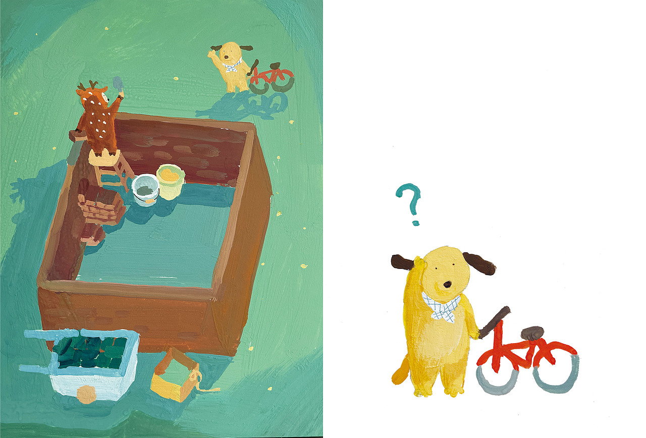 绘本《来了一位新邻居》（图ZMjk1Mjc5NDQw） - 绘本 - 站酷设计师小肥鸡lia原创素材 - 站酷ZCOOL