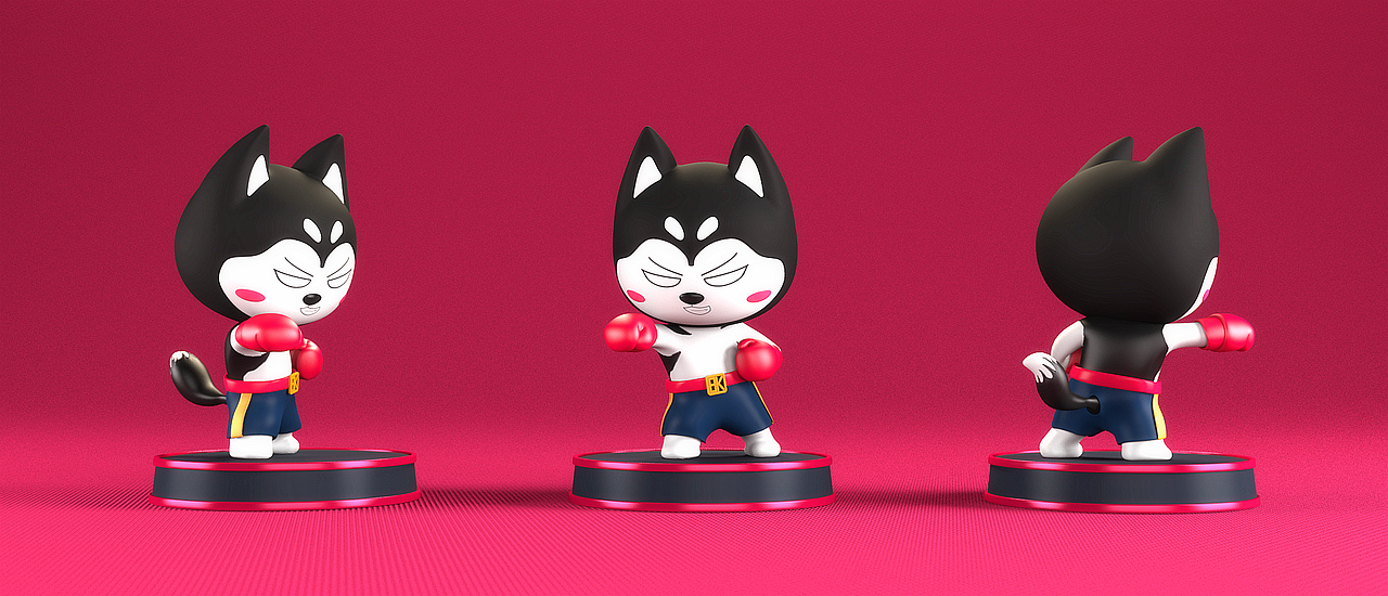 二哈的拳击手造型