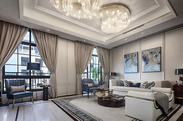 郑州鑫苑世家180平复式现代极奢风格装修效果图（图ZMTA0NDMzODY0） - 家装设计 - 站酷设计师装修课堂原创素材 - 站酷ZCOOL