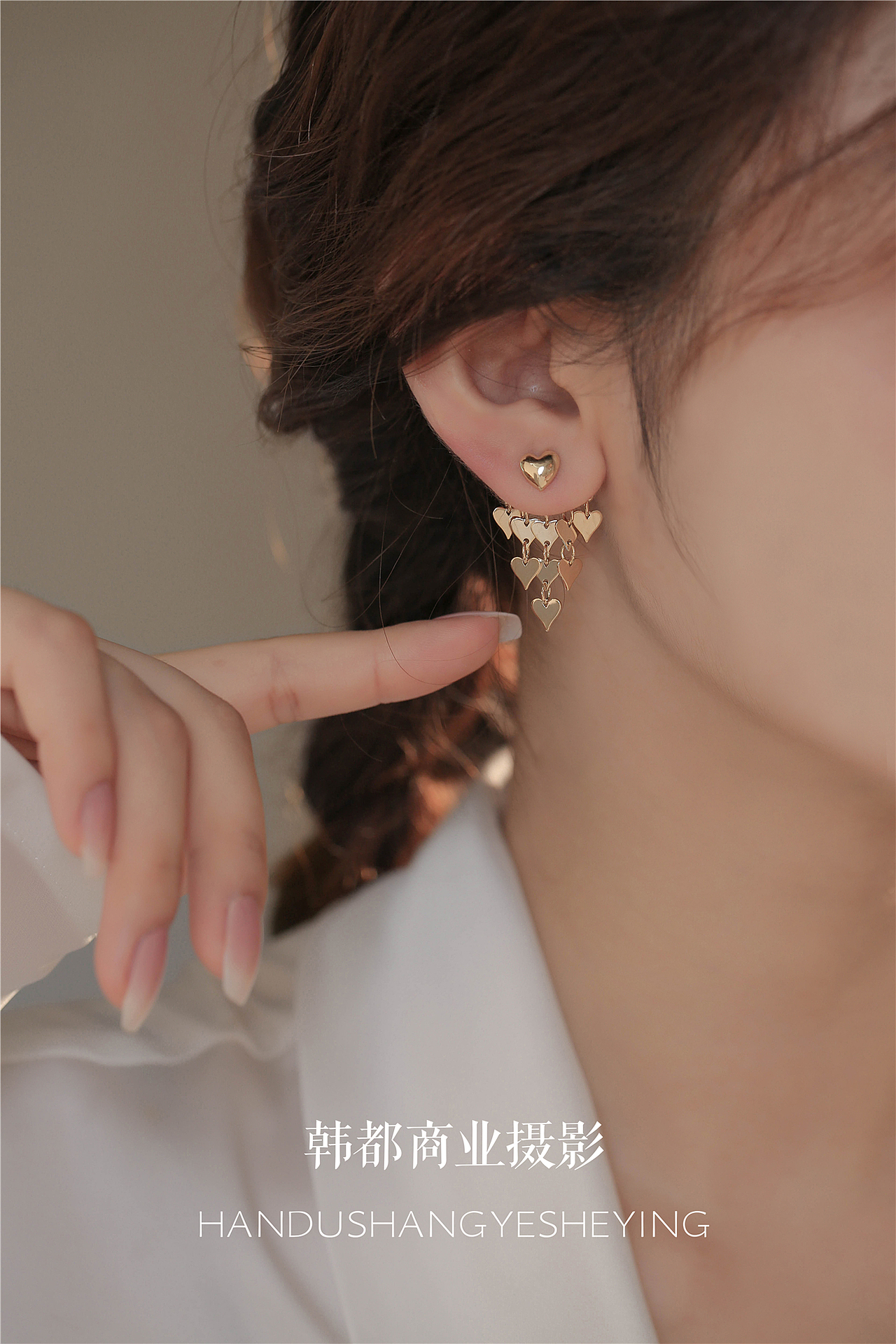 耳钉项链欧式风格模特图